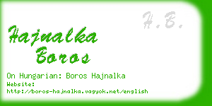 hajnalka boros business card